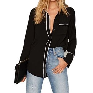 NEW black pyjama style shirt